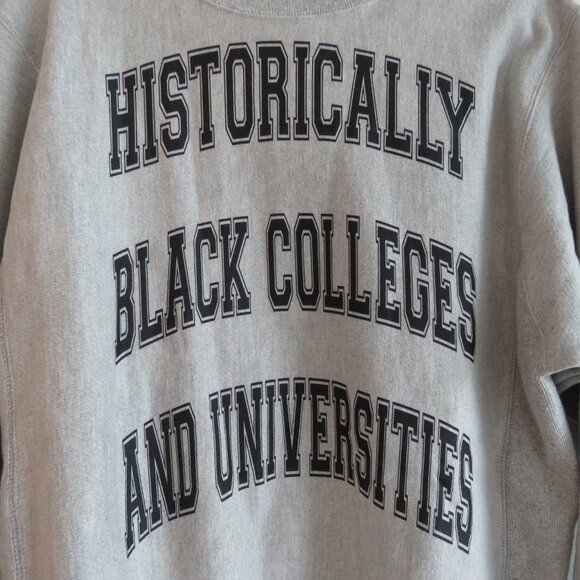BCU X CHAMPION HBCU Arch Crewneck Gray Reverse Weave Sweatshirt - Size S - Picture 8 of 16